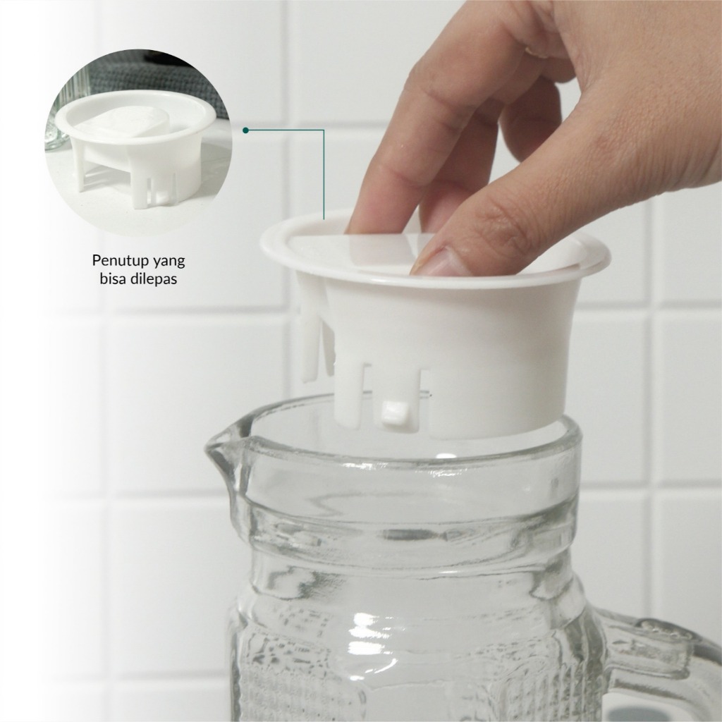 Teko Kaca Wadah Minuman Glass Jug 1100 ml Pitcher Kaca - Gambar 4