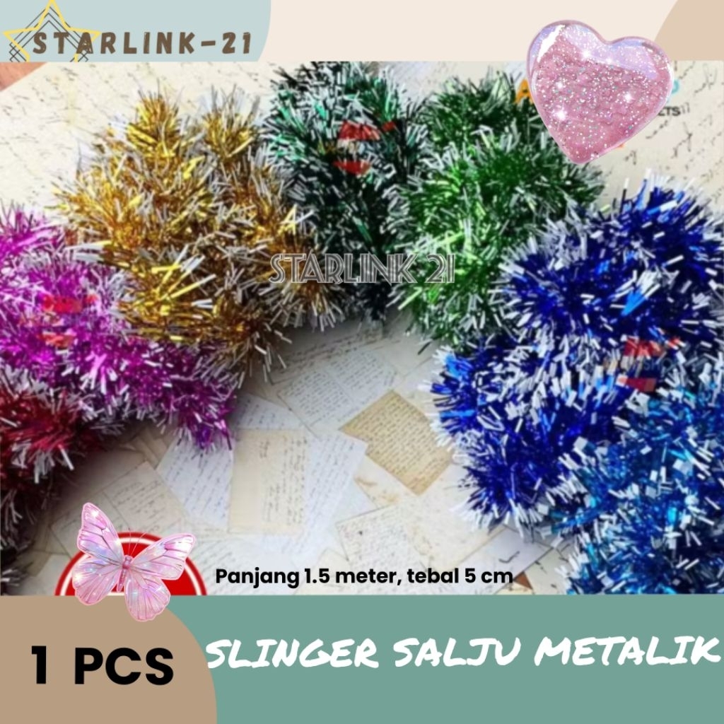 5 CM METALLIC SNOW SLINGER | Hampers/ Parcel Decorations | Party ...