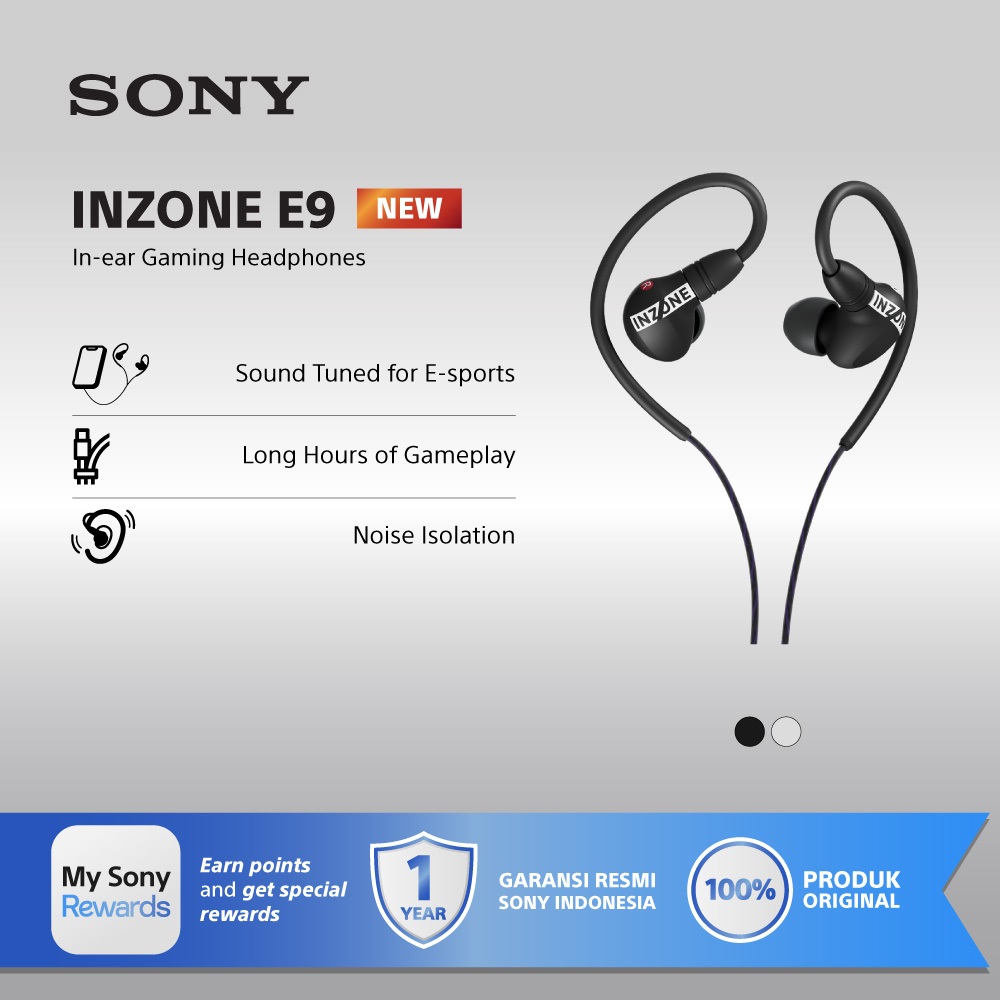 SONY INZONE E9 Wired In-ear Gaming Headphones / IER-G900 - Gambar 2
