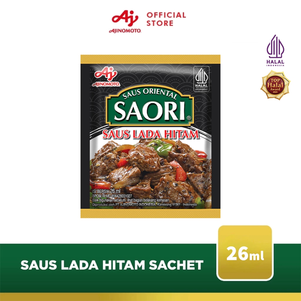SAORIÂ® Saus Lada Hitam 5pcs Pedas Gurih - Gambar 2