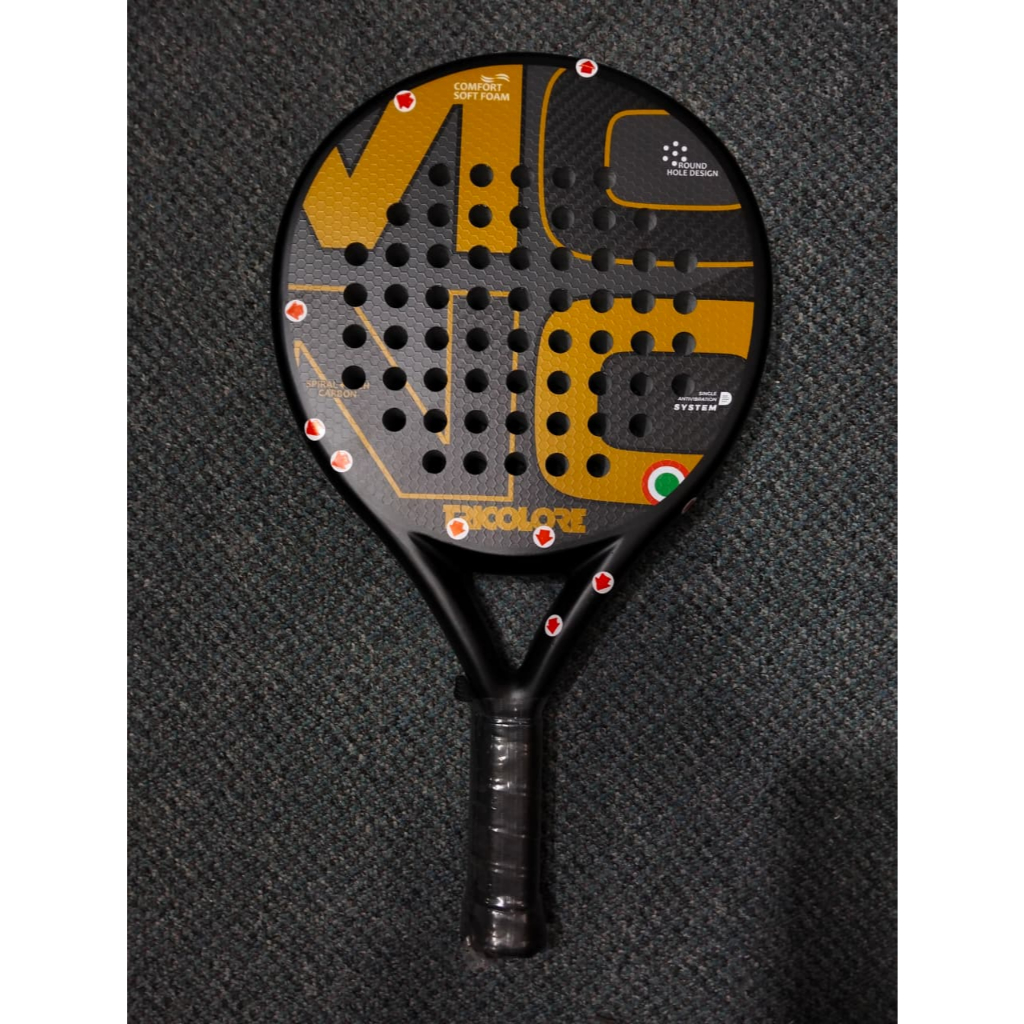 SAMPLE DEFECT Padel Tricolore Round Hole Racket Design | Shopee Singapore