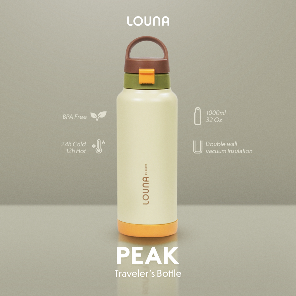 Louna LO502 Peak Traveler’s Bottle – 1000ml (Moss / Forest)