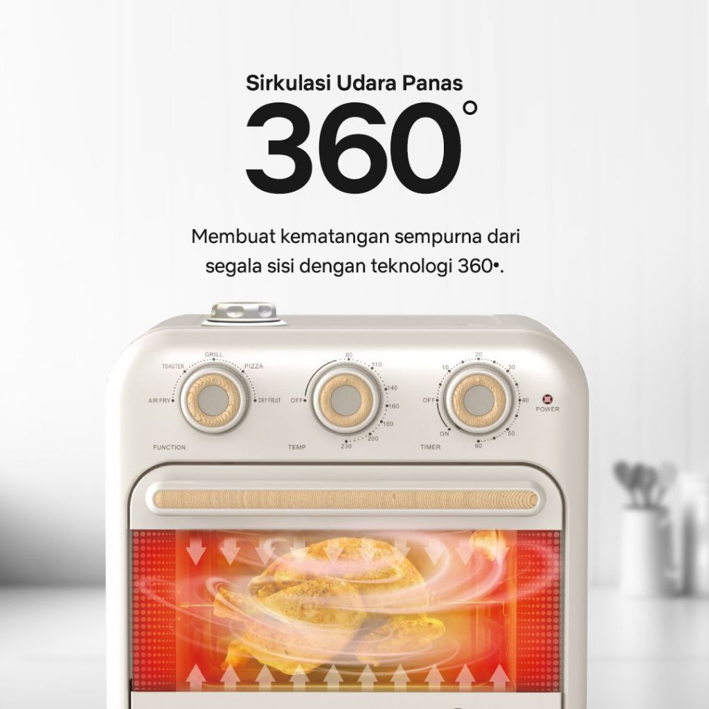 Oxone OX276 Retro Mini Oven & Air Fryer Minion Series - Gambar 4