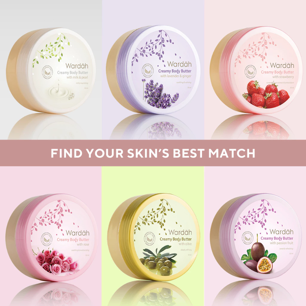 Wardah Creamy Body Butter 50 ml - Membantu melembabkan dan melembutkan kulit tangan serta badan - Mengandung Vitamin E dan Ekstrak Bahan Natural - Personal Care - Gambar 4