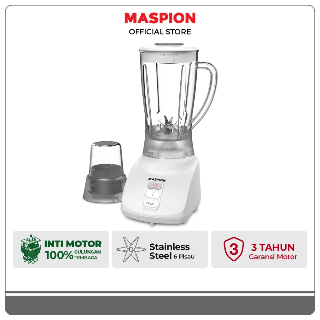 Maspion Pelumat Blender with Dry Miller 1 Liter MT-1217