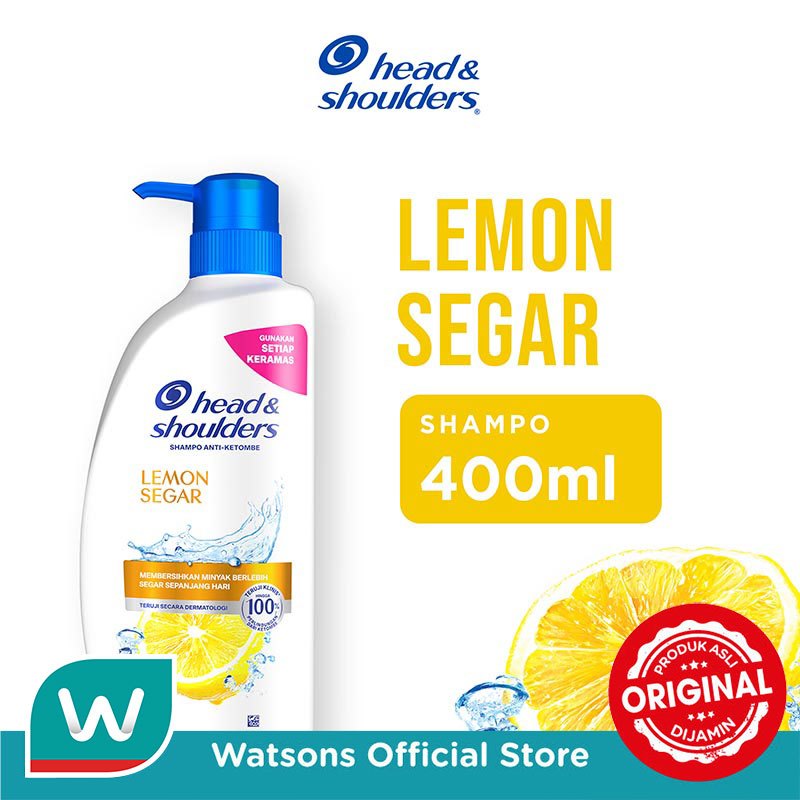 Head & Shoulders Shampoo Anti Ketombe Lemon Segar Perawatan Rambut 400ml