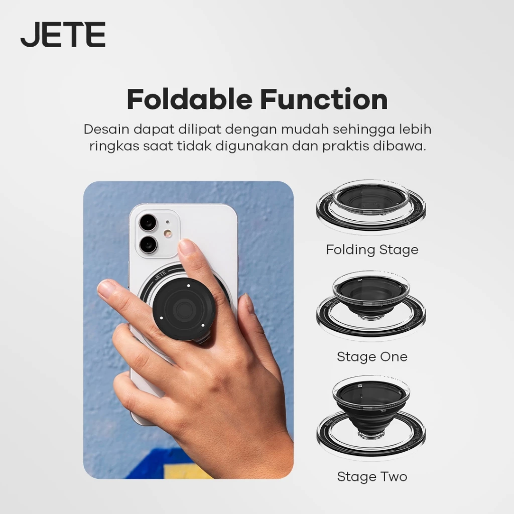Griptok JETE iPG2 Magnetic Ring Holder Socket Handphone Universal Ring HP Stand Holder 360° Phone Grip Holder Iring Stand For Android For iPhone - Gambar 4