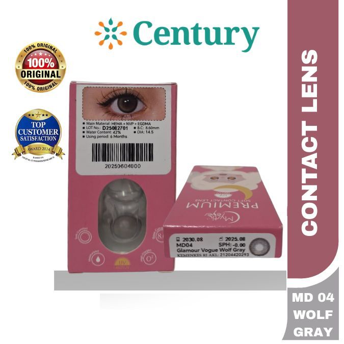 MYSTIC EYES PREMINUM SOFT CONTACT LENS GLAMOUR VOGUE WOLF GRAY MD04 ISI 1 PASANG / CONTACT LENS / PERAWATAN MATA