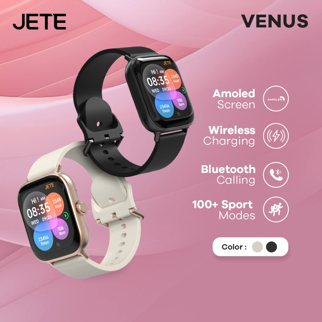 Smartwatch Amoled JETE Venus SPO2 BT Calling IP67 100 Sport Mode - Garansi 2 Tahun (RTL) - Gambar 2
