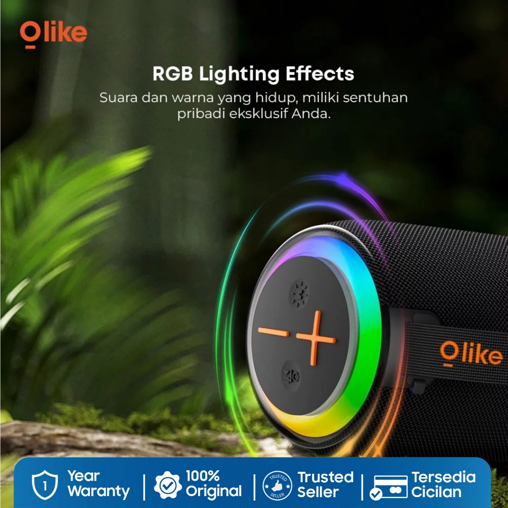 Olike Speaker Bluetooth 6.0 SF13 Upgrade Sound Super Bass RGB TWS Conectivity Support Radio - Gambar 3