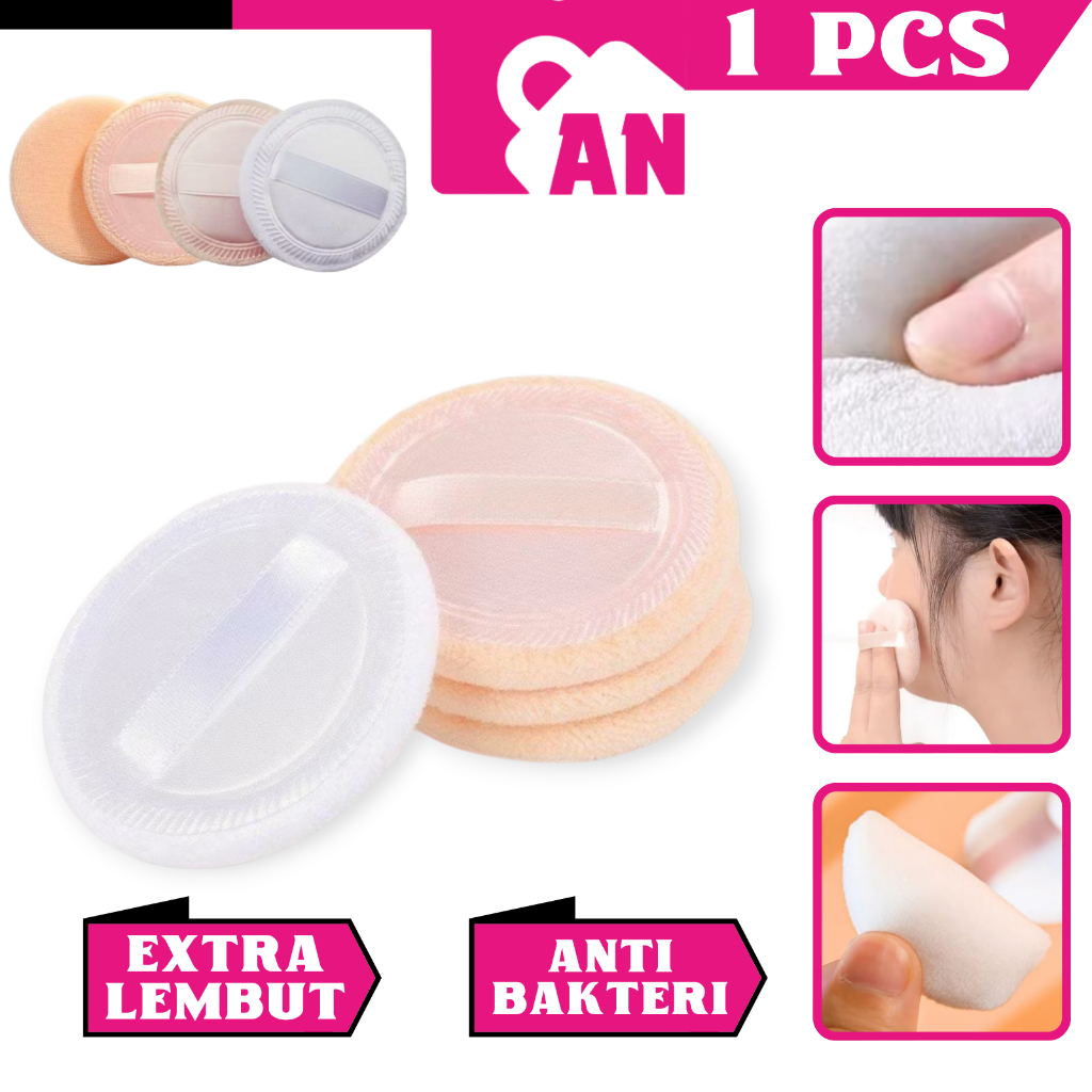 1PCS Spons Bedak Tabur Powder Puff Sponge Applicator Aksesoris Make Up Wanita Spon Loose A043
