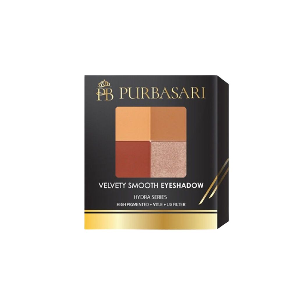 Purbasari Velvet Smooth Eyeshadow - 01 GOLD DESERT NEW / Merah Jingga Official - Gambar 2