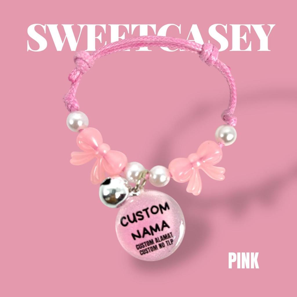 RIBBON CAT NECKLACE/KALUNG KUCING CUSTOM NAMA/KALUNG FREE NAMA