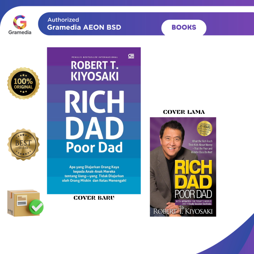 Rich Dad Poor Dad (2025) Buku Keuangan Pribadi No. 1 - Gramedia AEON BSD - Gambar 2