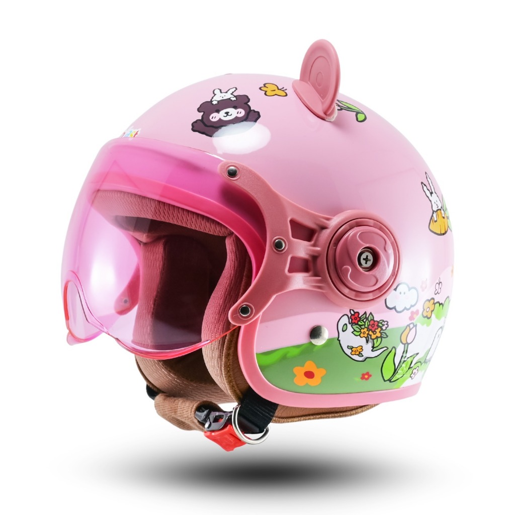 Helm Anak BIP PLAST Helm Anak Retro Pilot Karakter Duck Kaca Pilot - Gambar 2