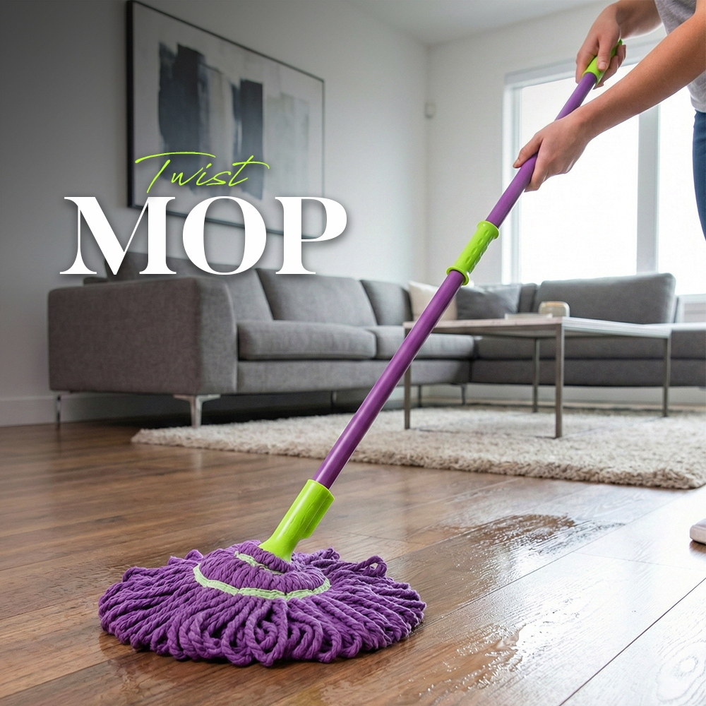 Alat Pel Lantai Putar Twist Mop Daya Serap Kuat