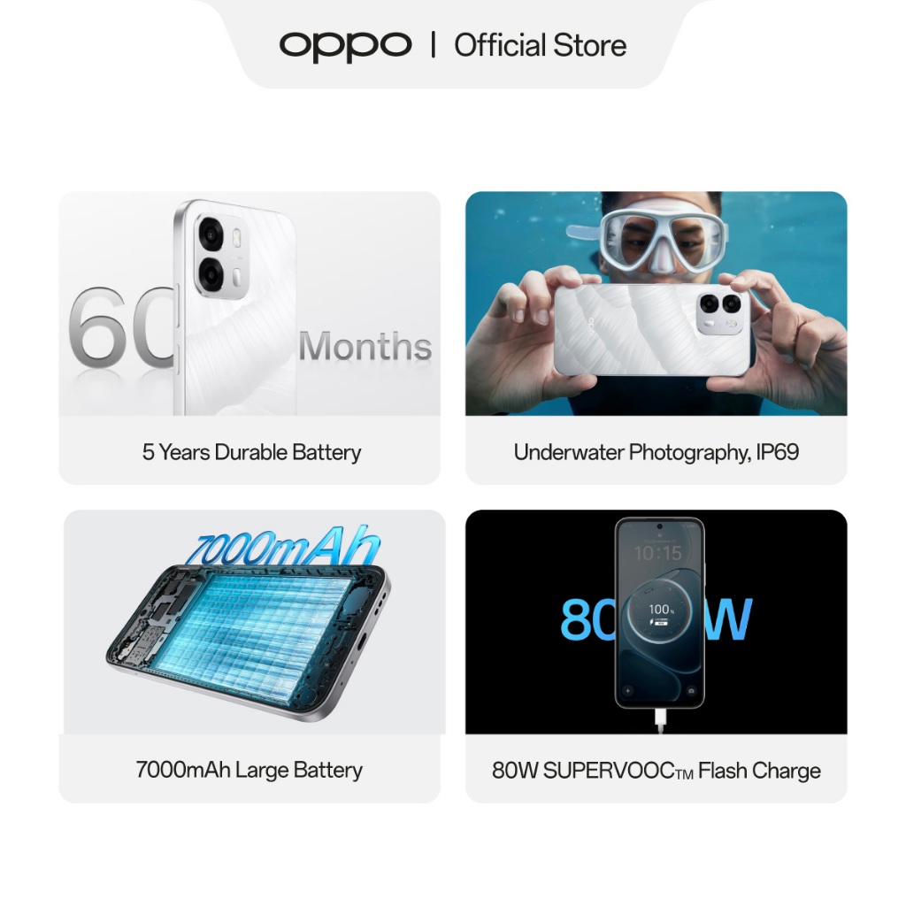 [BARU] OPPO A6s 8GB+128GB/256GB [7000mAh Large Battery, 80W SUPERVOOC Flash Charge, Underwater Photography IP69] - Gambar 4