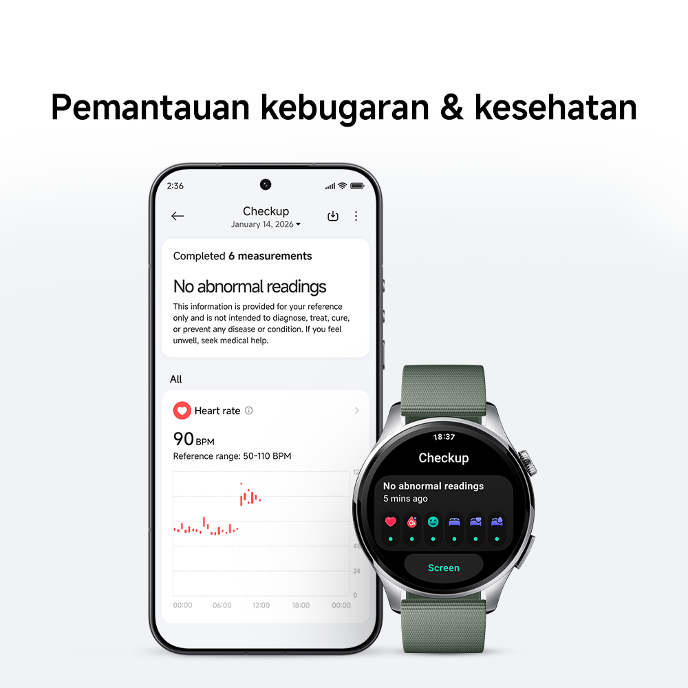 Xiaomi Watch 5 / AMOLED 1,54” Sapphire Glass / Ekosistem Pintar WearOS 6 dengan Gemini / Pemantauan kebugaran & kesehatan / Daya Baterai 6 hari Smart Mode / Smartwatch Wanita Pria [Xiaomi Official Store] - Gambar 3