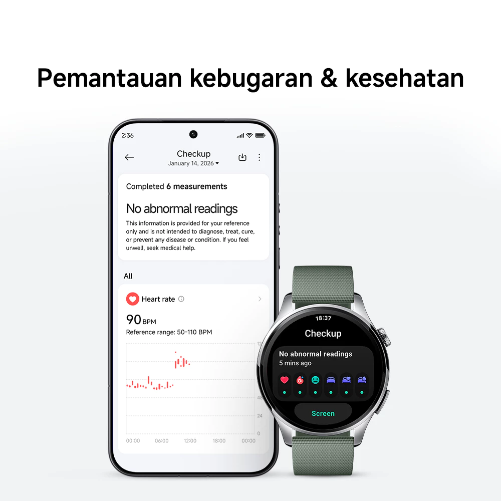 Xiaomi Watch 5 / AMOLED 1,54” Sapphire Glass / Ekosistem Pintar WearOS 6 dengan Gemini / Pemantauan kebugaran & kesehatan / Daya Baterai 6 hari Smart Mode / Smartwatch Wanita Pria [Xiaomi Official Store] - Gambar 3