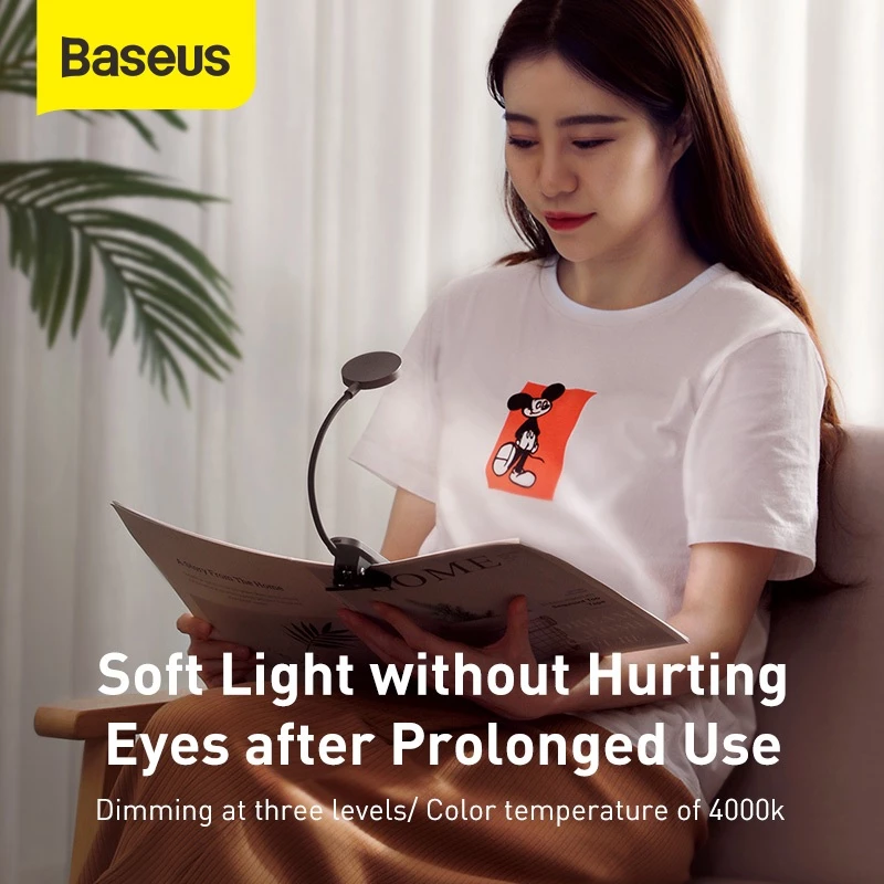Baseus Comfort Reading Mini Clip Lamp Foldable Led Lamp - Gambar 2