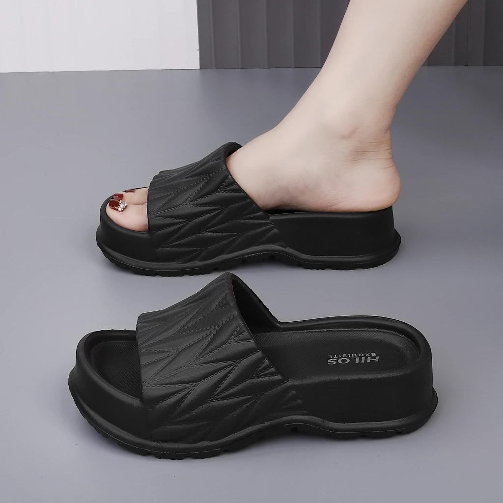 Sendal Vintage Wanita Gaya Korea Murah / Slop Satu Kaki Rumah (Bahan EVA Empuk Terbaru) Sendal Slip On Karet Wanita - Gambar 2