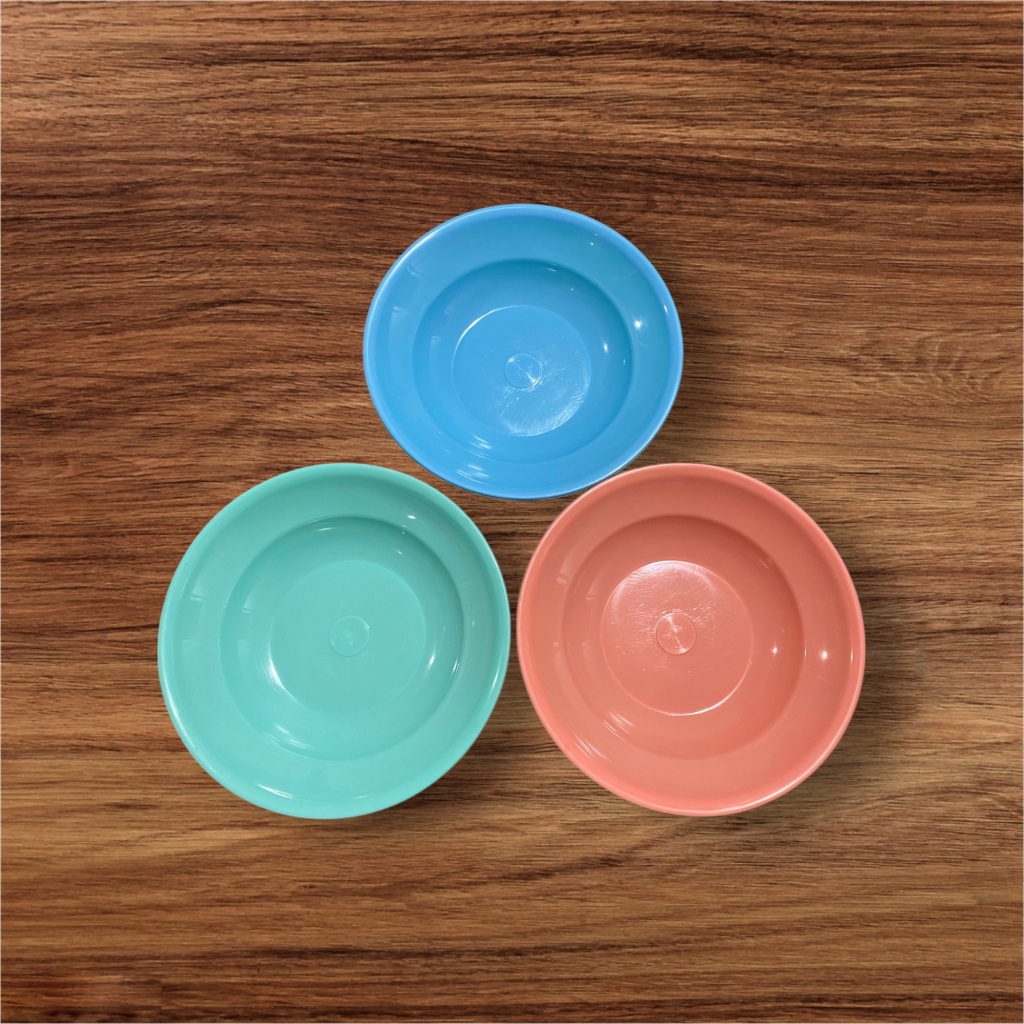 PUSAT17 PIRING PREMIUM LUSINAN UKURAN 5 PIRING LUSINAN 5 INCI 14.5CM 12PCS FOOD GRADE PIRING MAKAN PLASTIK BPA FREE PIRING LUSINAN PIRING SAJI BULAT BERKUALITAS PERLENGKAPAN DAPUR PLATE - Gambar 3