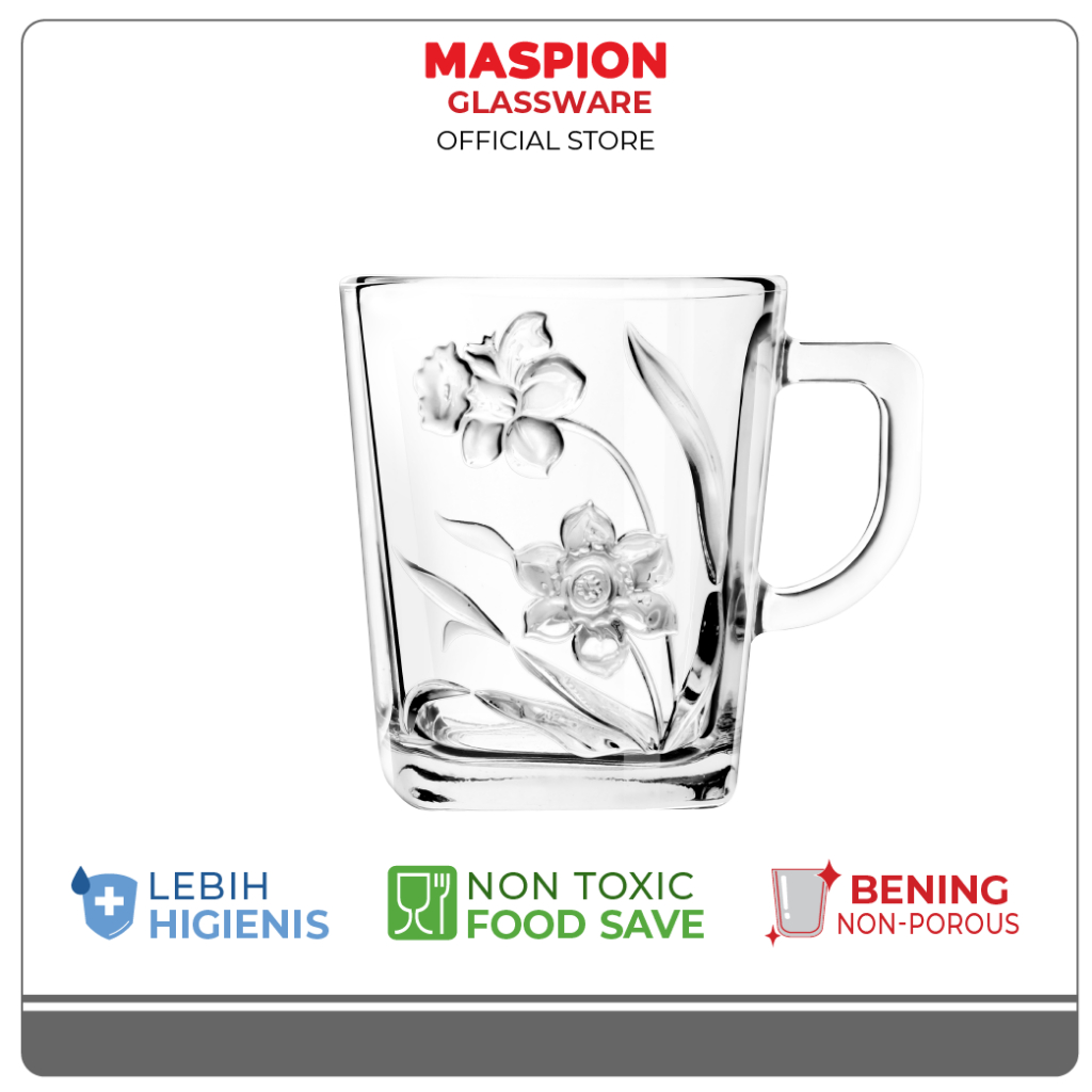 Maspion maxim gelas narcissus flower turkey MM195-9T 235ml 6pcs