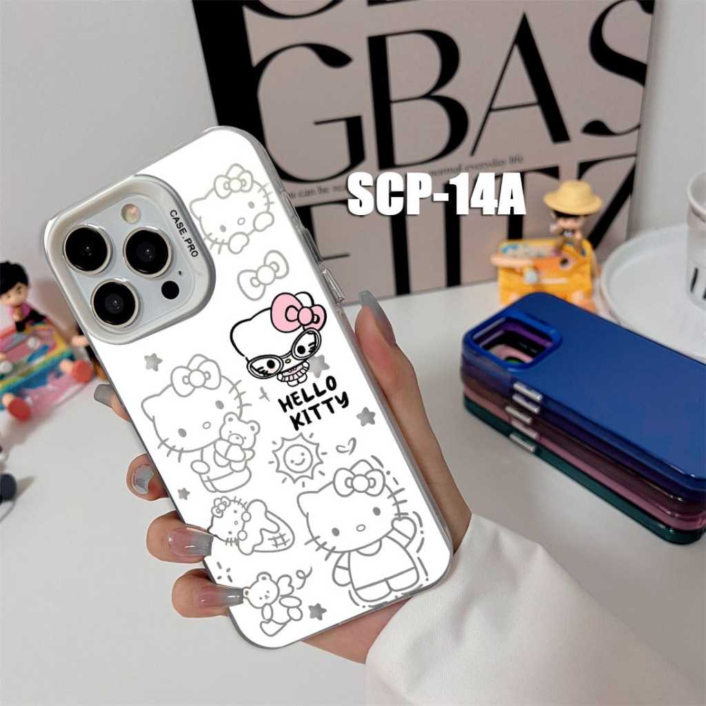 Case Gambar  Realme 10 Pro  Realme 11 4G Realme 11 Pro Realme 11 Pro Plus Realme 12 5G Realme 12 Plus Realme 12 Pro Plus Case gambar HelloKitty Sanrio Pochacco Cute SCP-14 Case Hologram Imd - Gambar 3
