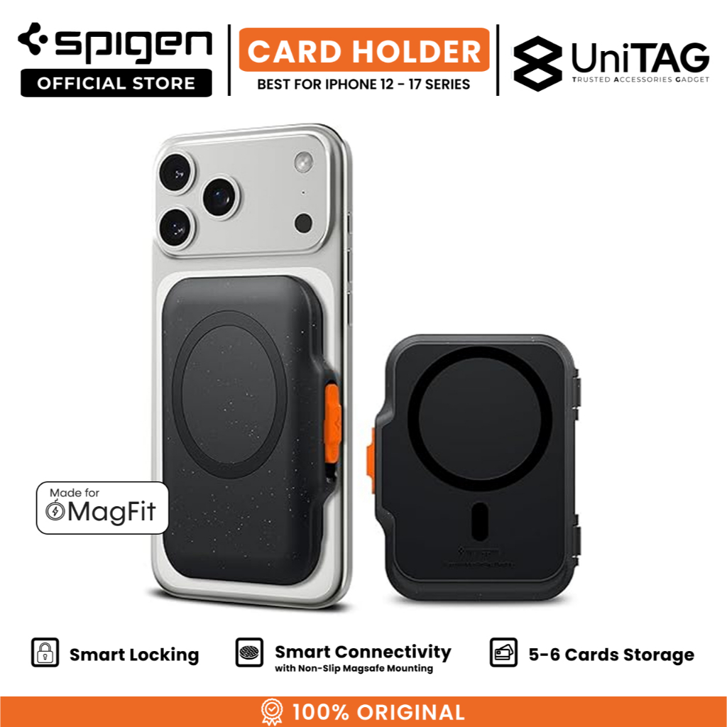 SPIGEN Dompet Kartu Card Holder MagSafe Tintap Magnetic Wallet for iPhone 17 16 15 14 13 12 Pro Max Plus Air