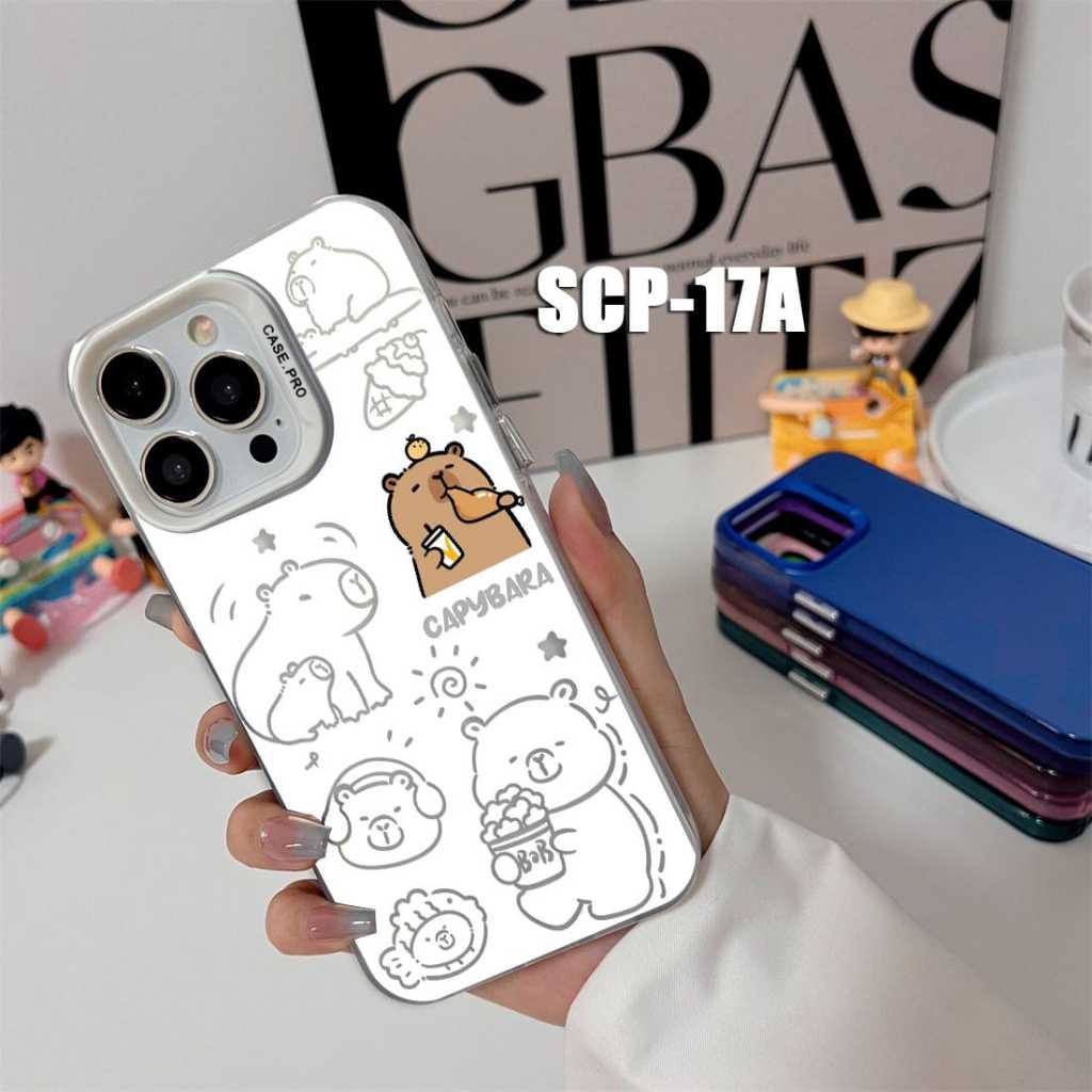 Case Gambar Realme 10 Pro Realme 11 4G Realme 11 Pro Realme 11 Pro Plus Realme 12 5G Realme 12 Pro Plus Case gambar Capybara Cute SCP-17 Case Hologram Imd - Gambar 3