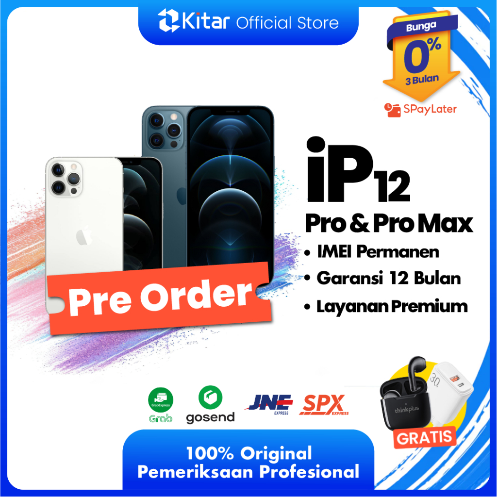 EX IBOX iPhone 12 Pro / 12 Pro Max ex iBox IMEI Permanen Garansi 12 Bln 100% Original Second iPhone FULLSET 128GB 256GB 512GB