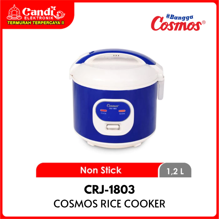 COSMOS Rice Cooker 1,2 Liter Inner Pan 3in1 Non Stick Coating CRJ-1803 - Gambar 3