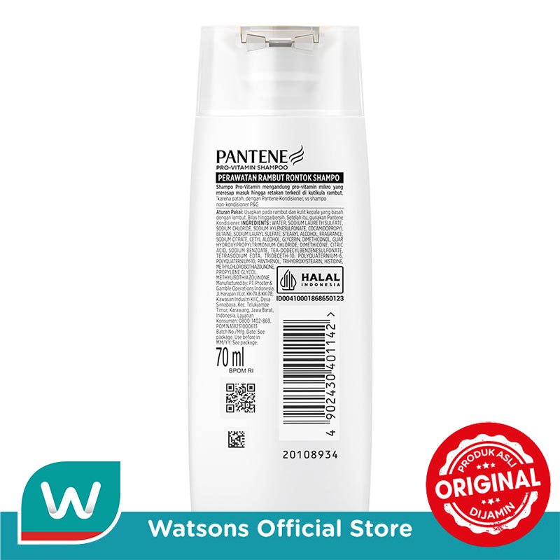 Pantene PRO-V Shampoo Hair Fall Control 70ml - Perawatan Rambut Rontok - Gambar 3