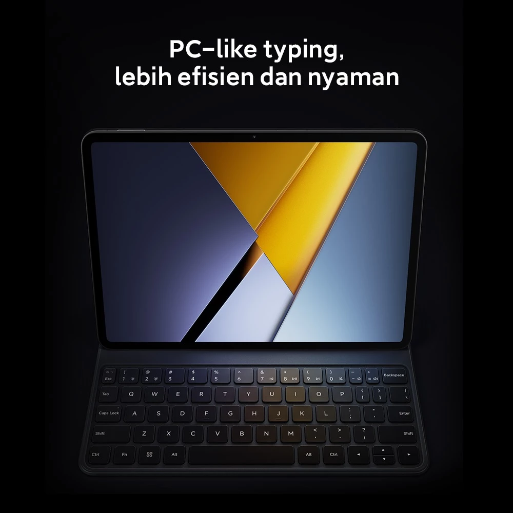 POCO Pad X1 Keyboard / Desain 2-in-1 keyboard + pelindung sekaligus / PC-like Typing lebih efisien dan nyaman / Magnetic Connection lebih Stabil & respons cepat / Smart Wake/Sleep untuk mode menyala/tidur [Official Store] - Gambar 3