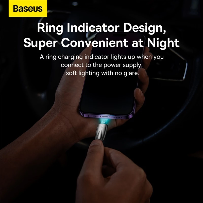 Baseus Glimmer Kabel Data iPhone Fast Charging Type C to Lightning 20W / Type C to TypeC 100W for IPhone Laptop - Gambar 2