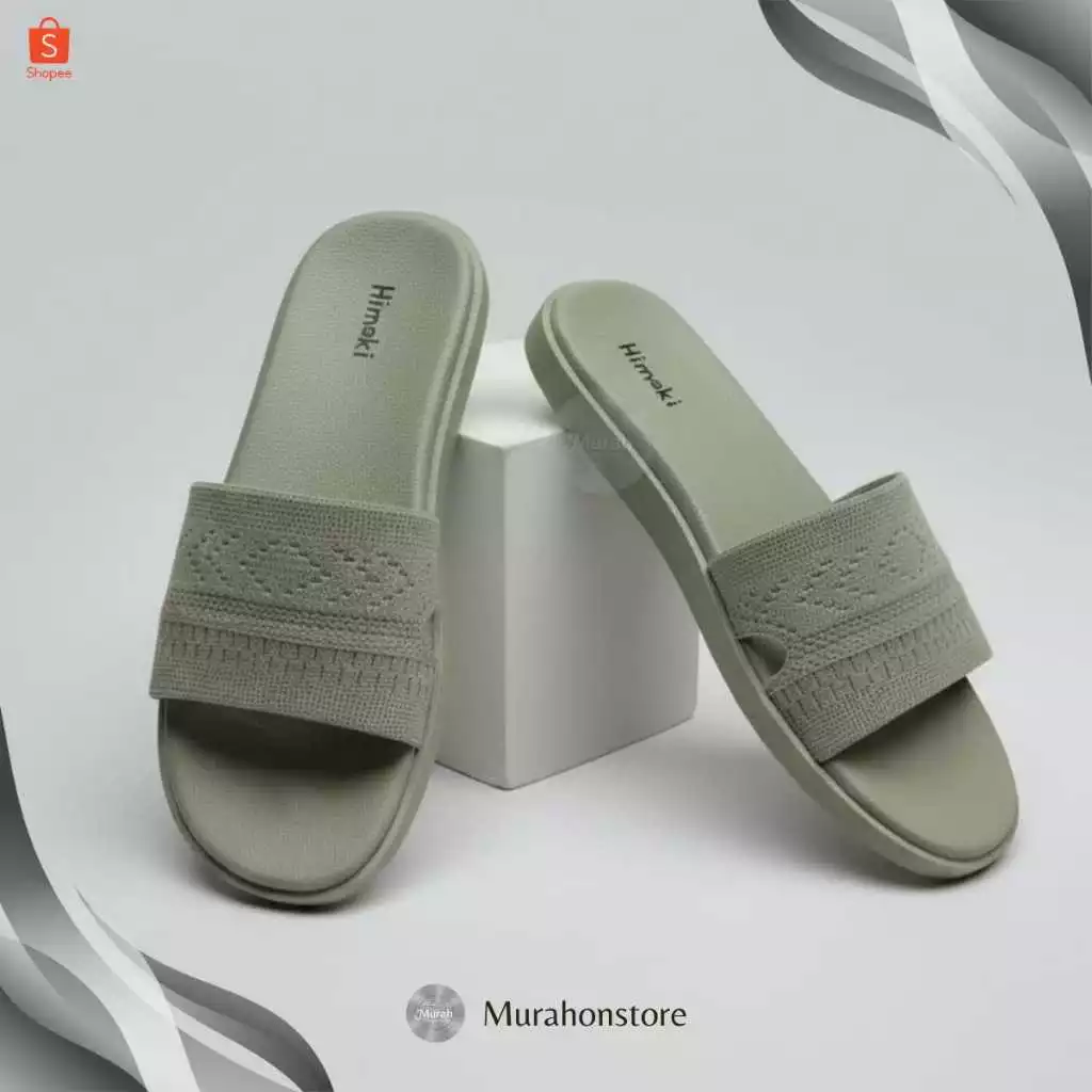 Sandal Selop Wanita Motif Rajut Full Karet Lentur Nyaman Santai Harian 37-40