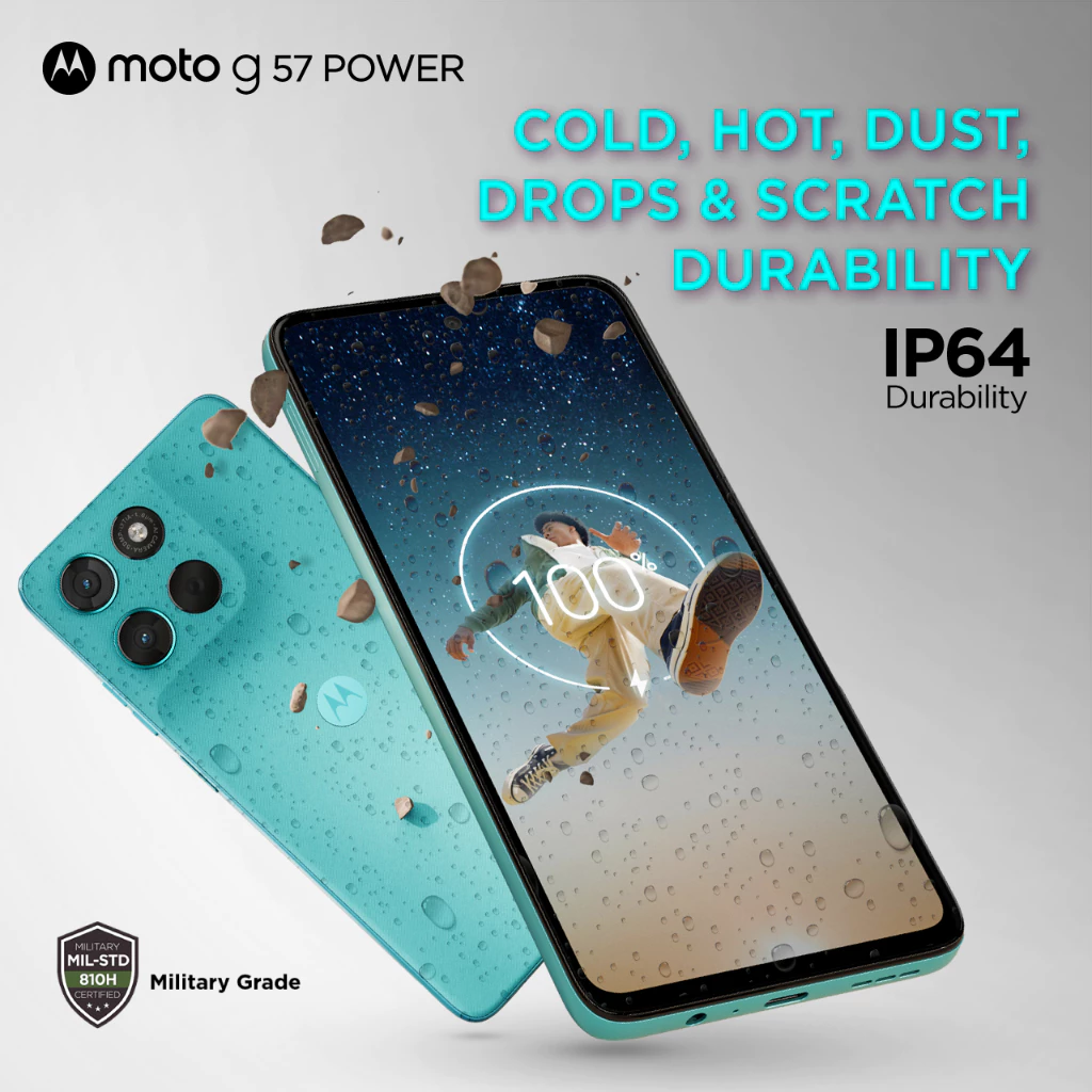 Moto G57 Power 5G - RAMBoost 24GB/256GB - Snapdragon6s Gen4 - Antutu 625K - 7000mAh SiliconCarbon - 50MP Sony LYTIA600 - 8MP Selfie - 6.72" - IP64 GG7i MIL810H - Dolby Stereo - Gambar 3