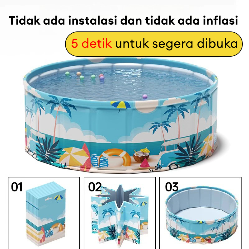 Magical Playtime Kolam Renang Anak Lipat Tahan Lama - Gambar 2