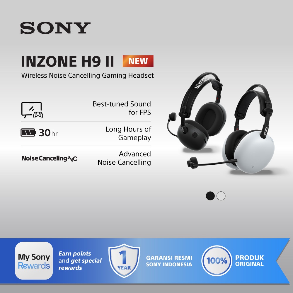 SONY INZONE H9 II Wireless Noise Cancelling Gaming Headphones / WH-G910N