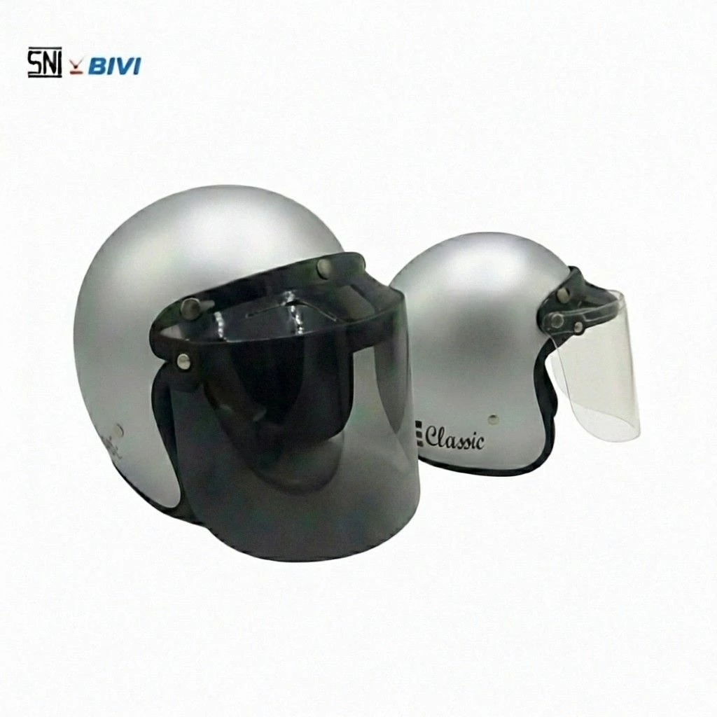 HELM Bogo Bivi Classic Retro SNI Half Face Pria Wanita dan Dewasa Remaja Desain Retro Nyama Dan Aman - Gambar 3