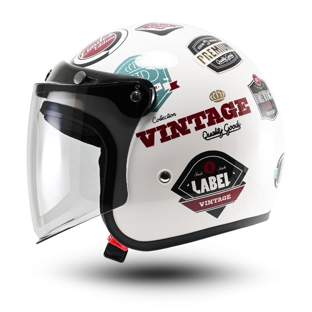 Helm Bogo Wanita Kekinian Helem Retro Pria Terbaru Bip Plast