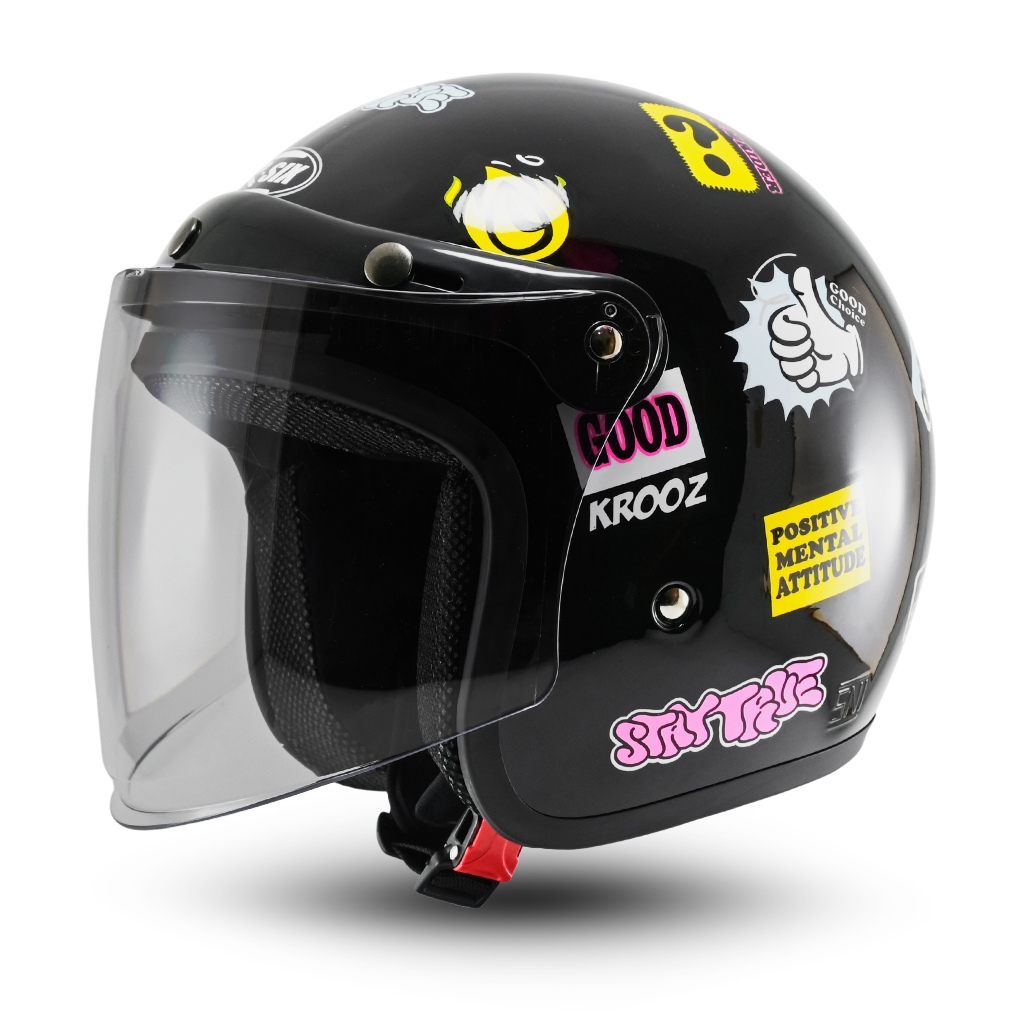 Helm Bogo Dewasa Motif Pria Wanita Motor Sni Ori Terbaru Kekinian - Gambar 2
