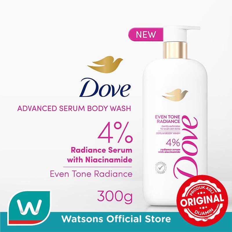 [NEW!] Dove Advanced Serum Even Tone Radiance Body Wash - Sabun Mandi Cair untuk Mengangkat Sel Kulit Mati 300g