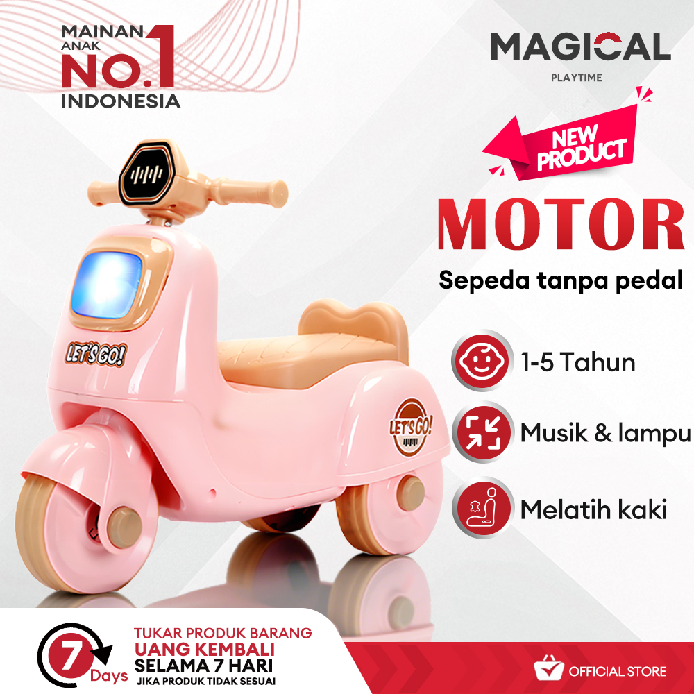 Magical Playtime Vespa Motor Anak Musik Lampu