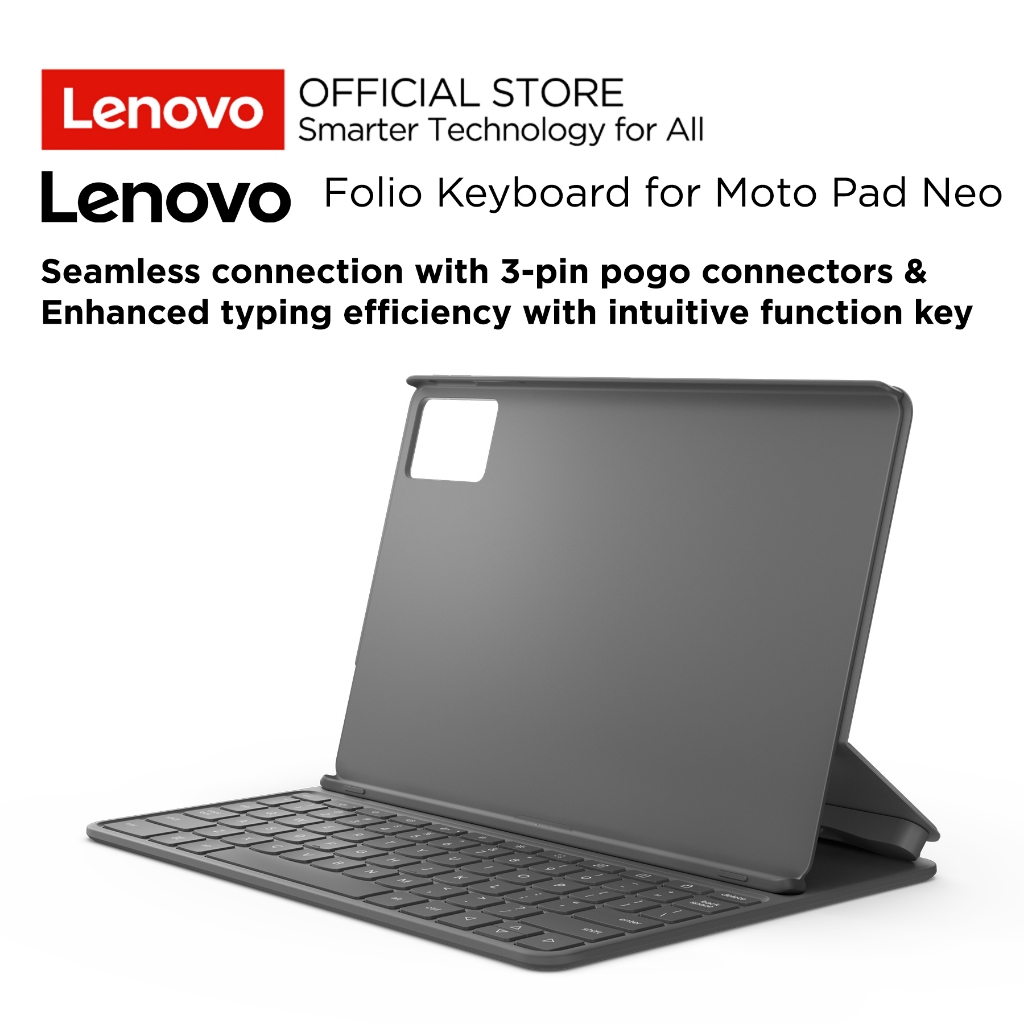 Lenovo Keyboard Moto Pad 60 Neo 11" / Motorola Tab Tablet 11inch Casing Cover ZG38C07097 Grey - Gambar 4