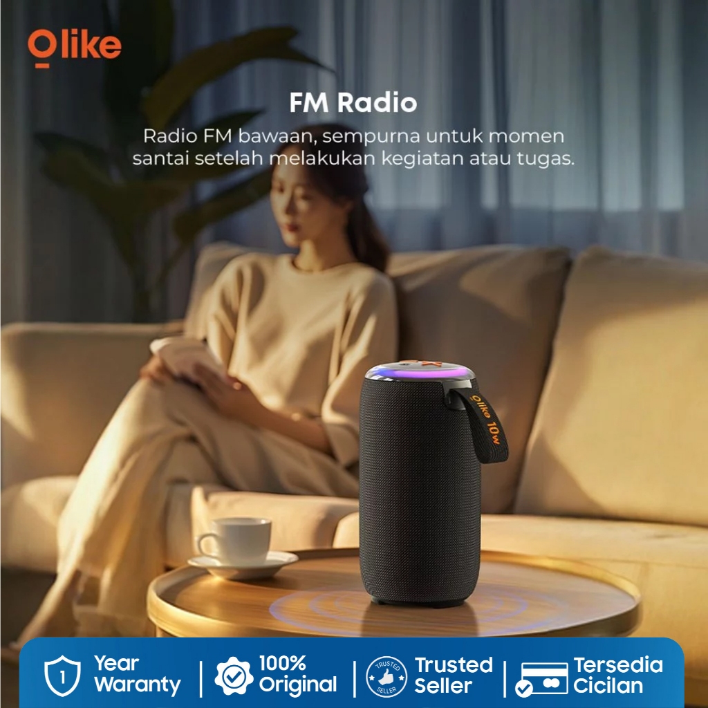 Olike Speaker Bluetooth 6.0 SF13 Upgrade Sound Super Bass RGB TWS Conectivity Support Radio - Gambar 2