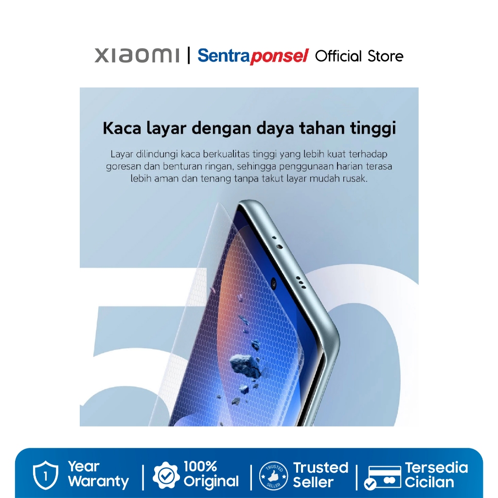 Xiaomi Redmi Note 15 5G 8GB/256GB 12GB/512GB / Baterai 5520mAh dengan desain ramping / Kaca layar dengan daya tahan - Gambar 3