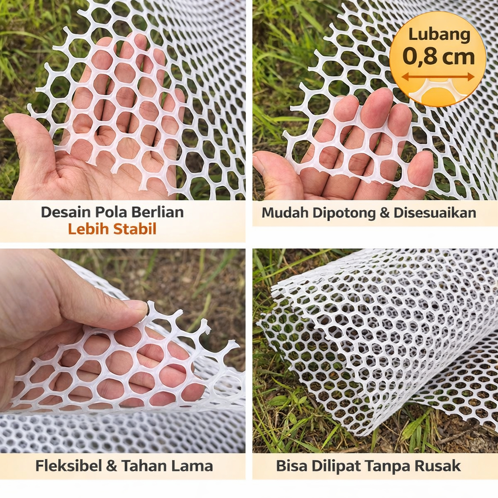 Plastik Net HDPE 1 Meter Roll - Gambar 3
