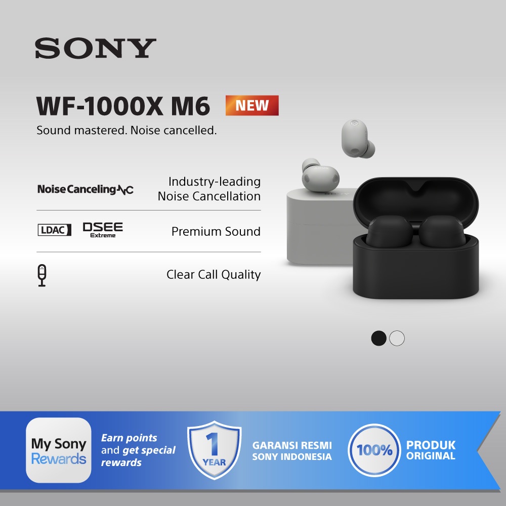 SONY WF-1000XM6 Noise Canceling Truly Wireless / WF1000XM6 - Gambar 2