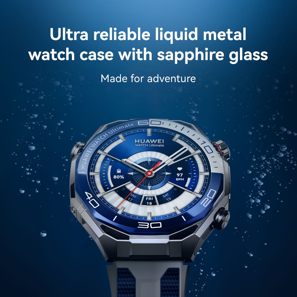 [8.8 s/d 20%*] HUAWEI WATCH Ultimate 2 Smartwatch / Ultra Reliable Liquid Metal / 150M Diving / Sonar-based Underwater Communication - Gambar 3